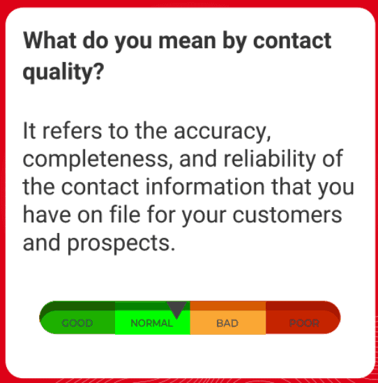 what do you mean by contact quality - danaconnect